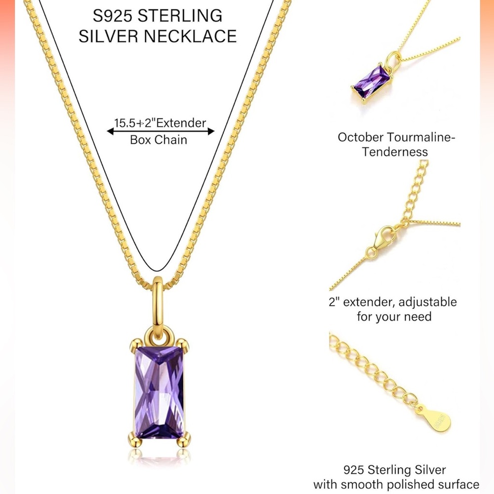 June Birthstone Necklace
